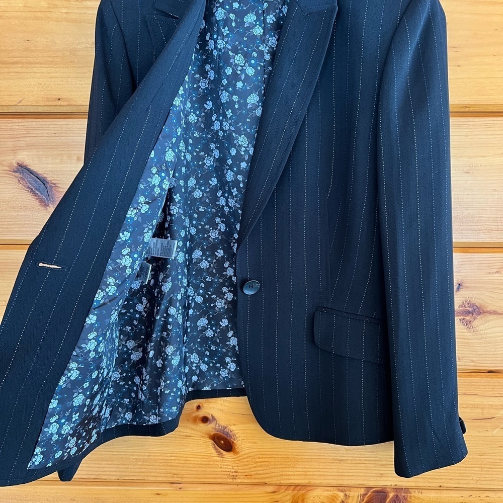 Jones New York Blazer Suit Size 12 Women Long Sleeve Stripe NWT - Picture 2 of 3